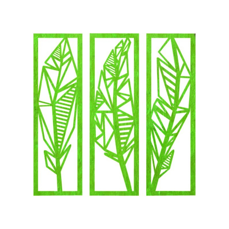 Modernes dreiteiliges Gemälde Bananenblätter -...