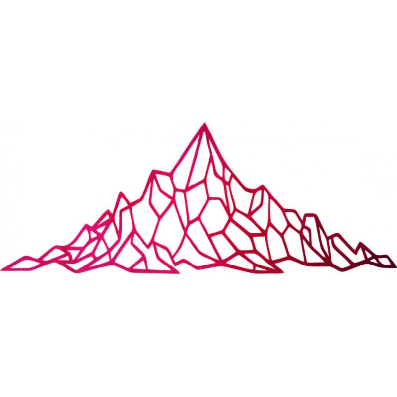 Polygonale Verzierung an der Felswand eines Hügels