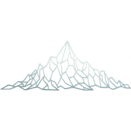 Polygonale Wanddekoration felsiger Hügel - AKVOYD