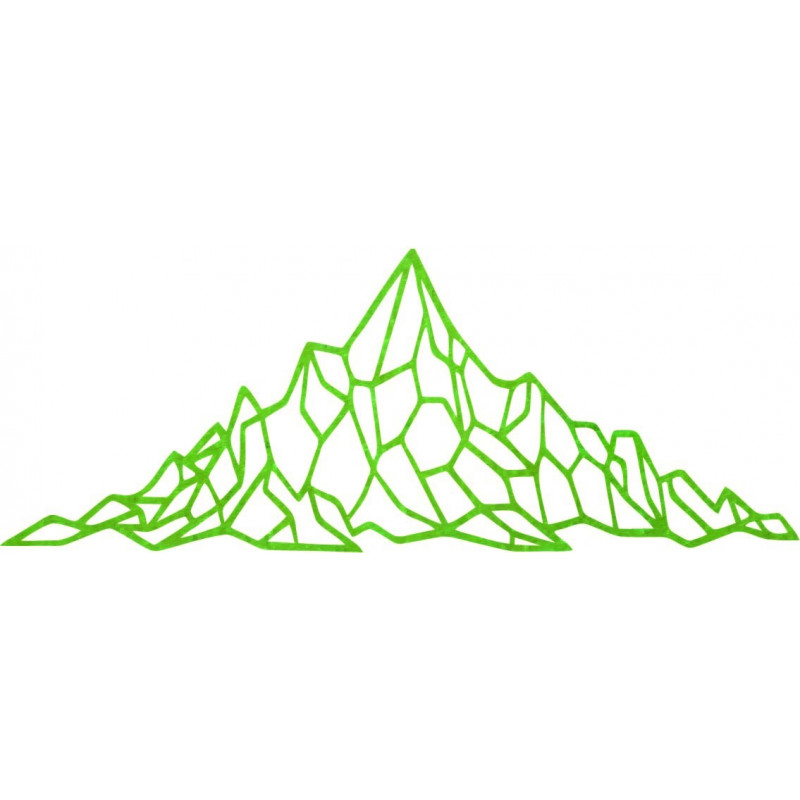 Polygonale Verzierung an der Felswand eines Hügels