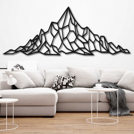 Polygonale Wanddekoration felsiger Hügel - AKVOYD