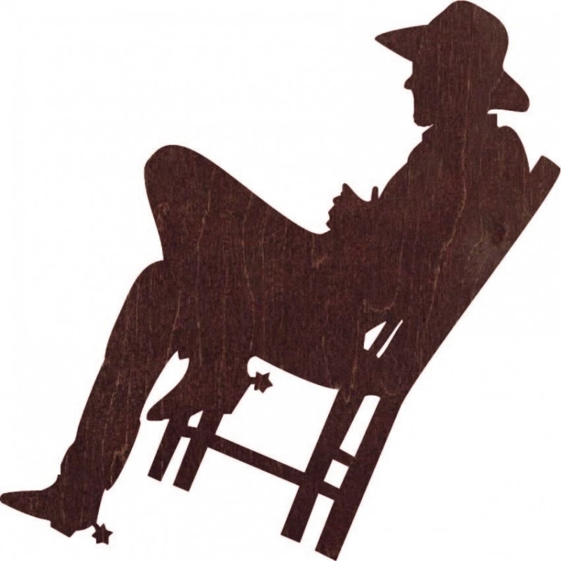 Elegantes Holzbild an der Wand - COWBOY | SENTOP