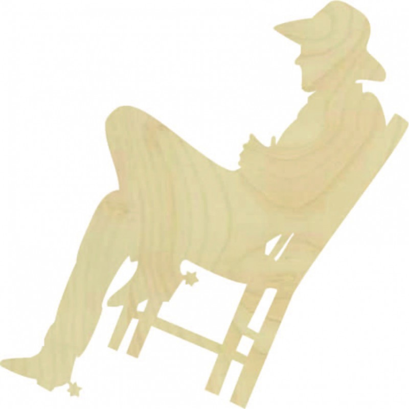 Elegantes Holzbild an der Wand - COWBOY | SENTOP