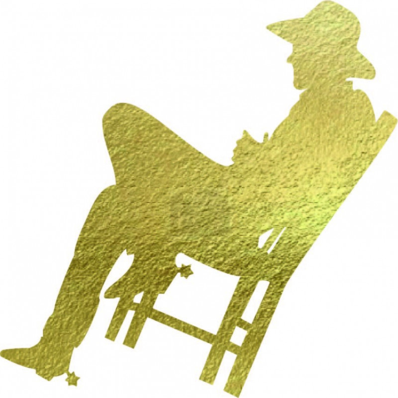 Elegantes Holzbild an der Wand - COWBOY | SENTOP