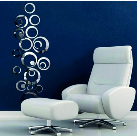 Dekorativer Spiegel. Spiegel Aufkleber an der Wand wie ein Bild oder Dekoration, 3D-Acryl-Aufkleber