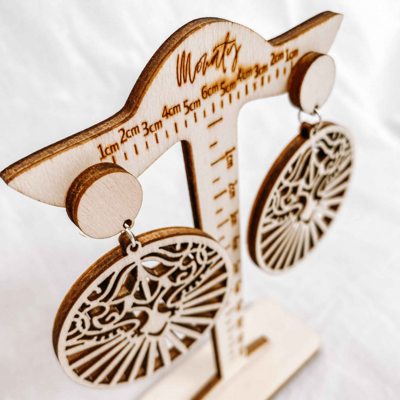 Natürlich Ohrhänger aus Holz LILIEN - MONATY |...