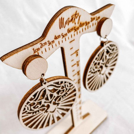 Natürlich Ohrhänger aus Holz LILIEN - MONATY | SENTOP