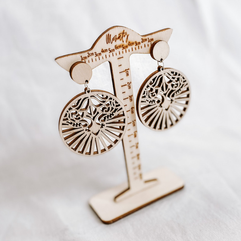 Natürlich Ohrhänger aus Holz LILIEN - MONATY |...