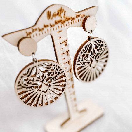 Natürlich Ohrhänger aus Holz LILIEN - MONATY | SENTOP