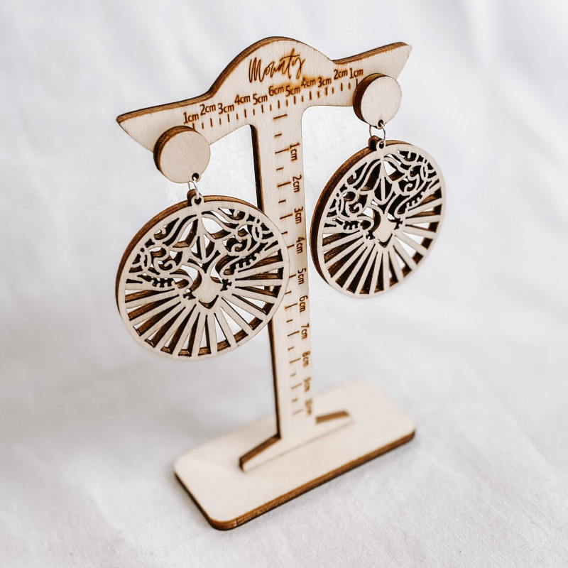 Natürlich Ohrhänger aus Holz LILIEN - MONATY |...