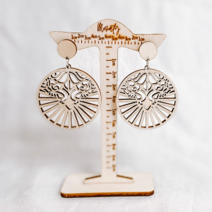 Natürlich Ohrhänger aus Holz LILIEN - MONATY | SENTOP 2