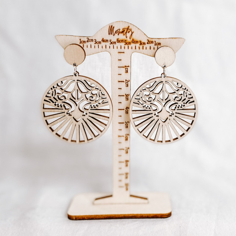 Natürlich Ohrhänger aus Holz LILIEN - MONATY |...