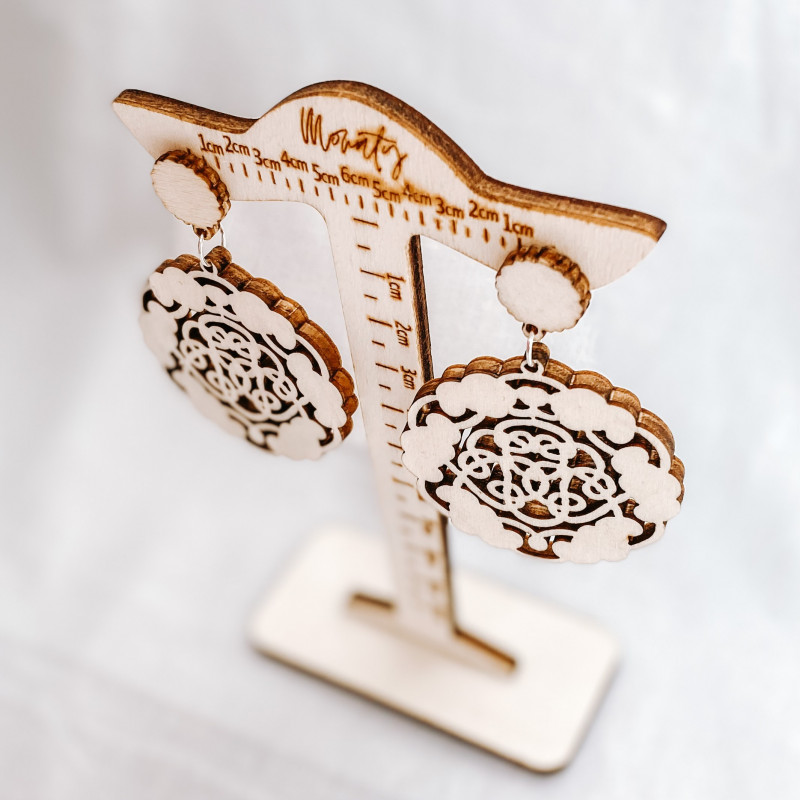 Natürlich Ohrhänger aus Holz AURORA - MONATY |...