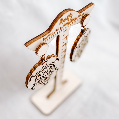 Natürlich Ohrhänger aus Holz AURORA - MONATY | SENTOP