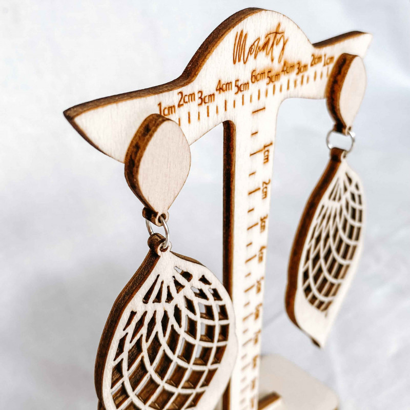 Natürlich Ohrhänger aus Holz MELLIFLUOUS -...