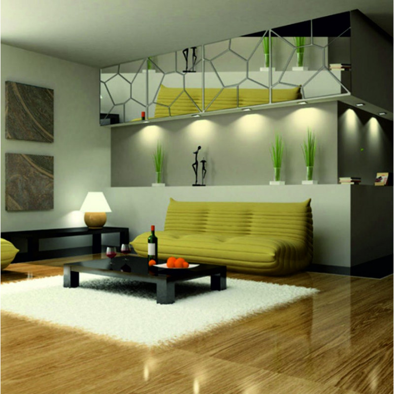 Dekorative Spiegel. Spiegelaufkleber für die Wand, als Bild oder Dekoration, 3D Acrylaufkleber