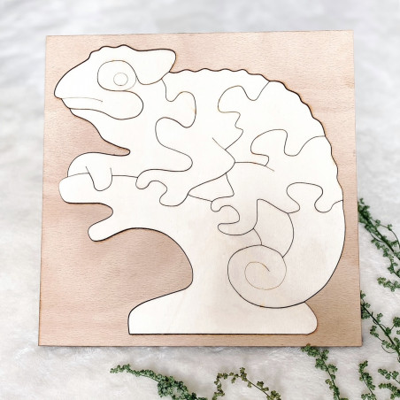 Zweifarbiger Montessori-Einlage aus Holz für Kinder - CHAMÄLEON PAPPEL | SENTOP