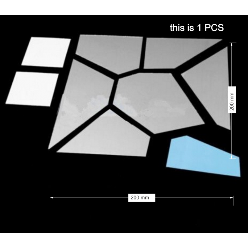 Dekorative Spiegel. Spiegelaufkleber für die Wand, als Bild oder Dekoration, 3D Acrylaufkleber