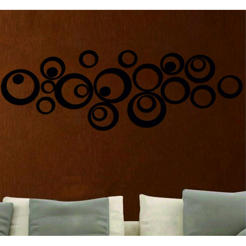 Dekorativer Spiegel. Spiegel Aufkleber an der Wand wie ein Bild oder Dekoration, 3D-Acryl-Aufkleber