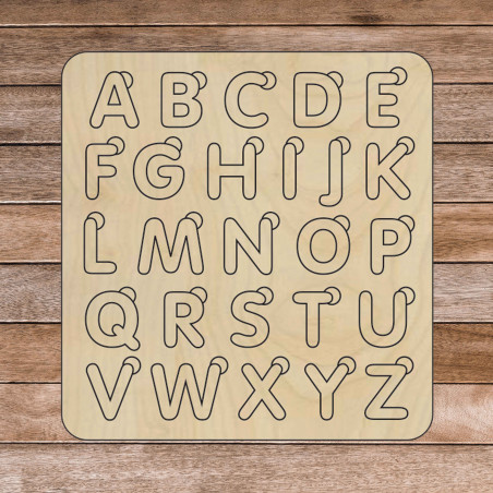 Montessori-Einsatz aus Holz für Kinder - ALPHABETICAL | SENTOP