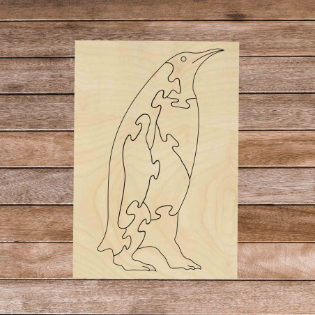 Montessori-Lernpuzzle aus Holz - Pinguin | SENTOP H019 Pappel