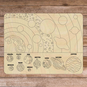 Montessori-Puzzle aus Holz - Sonnensystem 10 Teile | SENTOP 2