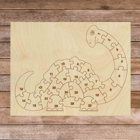 Kinderpuzzle aus Holz - Dinosaurier und Zahlen 26 Teile | SENTOP
