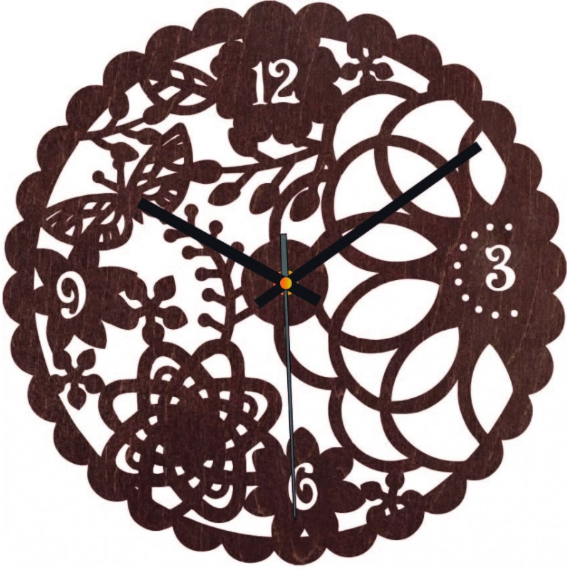 Holzwanduhr Schmetterlingswiese - FORSED