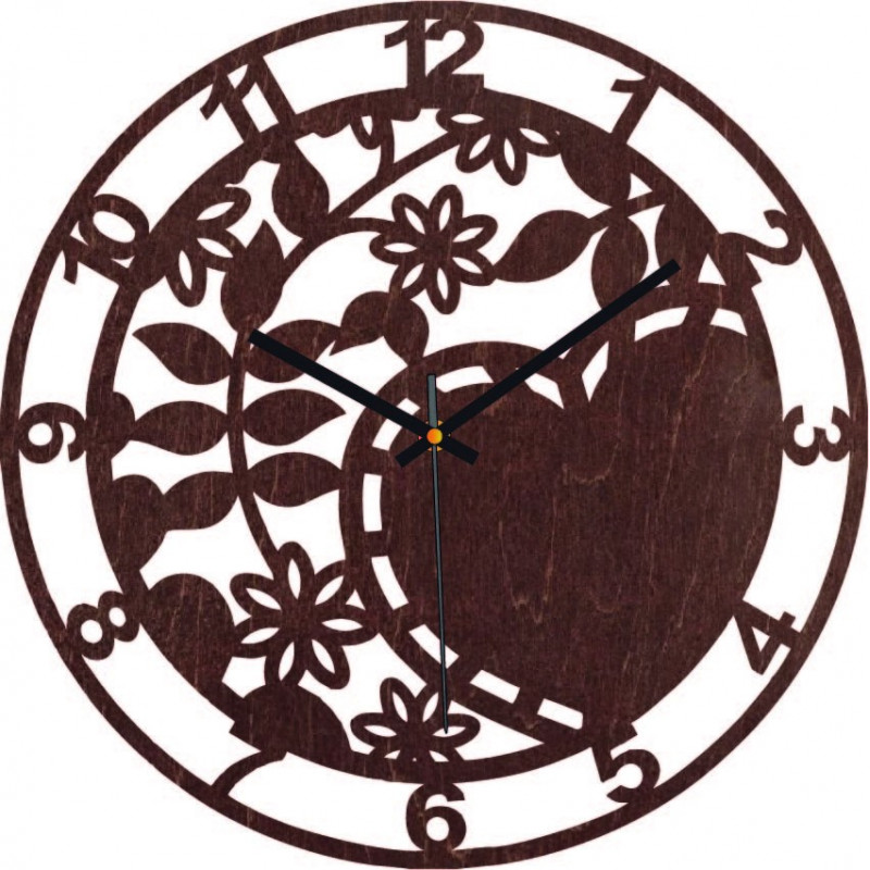 Wanduhr aus Holz natur - ORTORIK