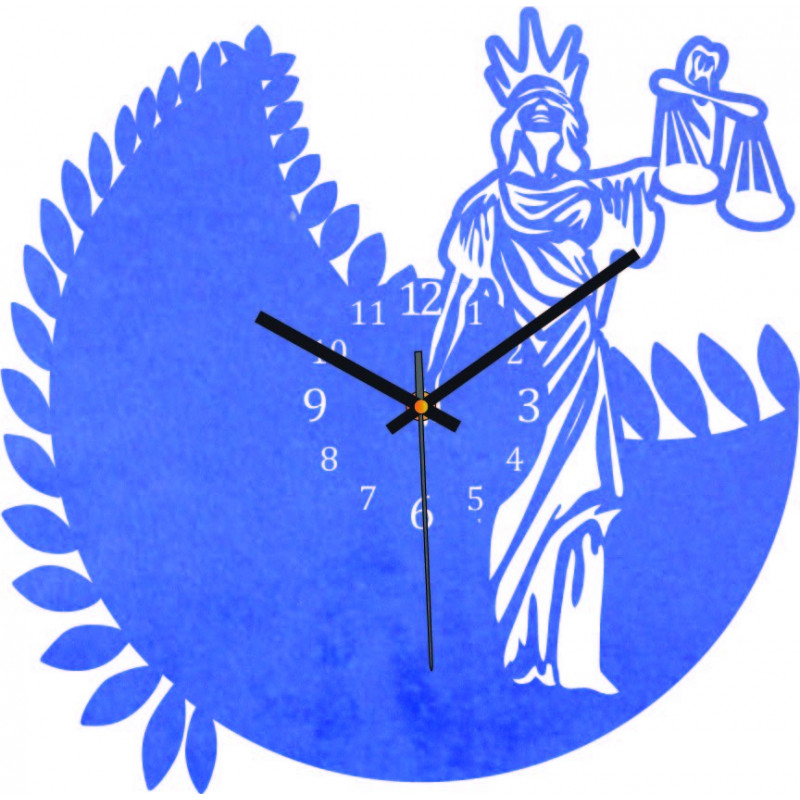 Sternzeichen-Uhr – Waage – schwarz und natur