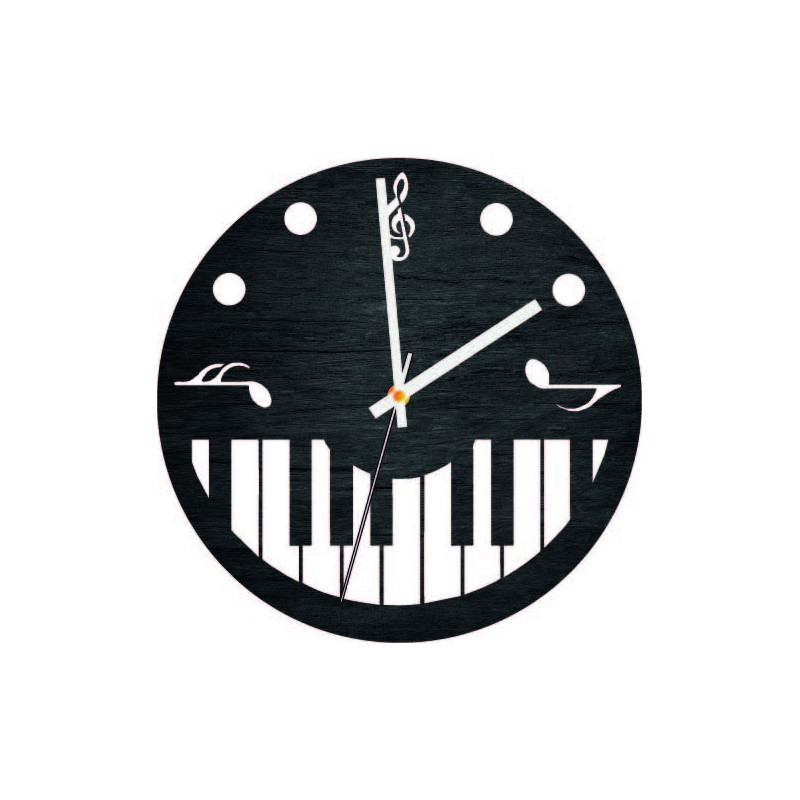 Wall Clock Noten und Klavier - HORTO