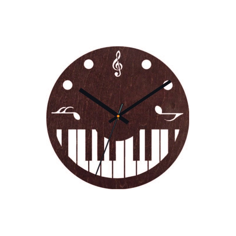 Wall Clock Noten und Klavier - HORTO