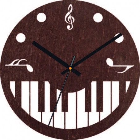 Wall Clock Noten und Klavier - HORTO