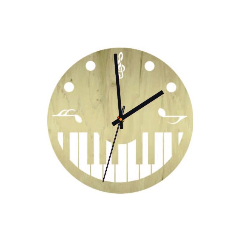 Wall Clock Noten und Klavier - HORTO