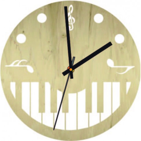 Wall Clock Noten und Klavier - HORTO