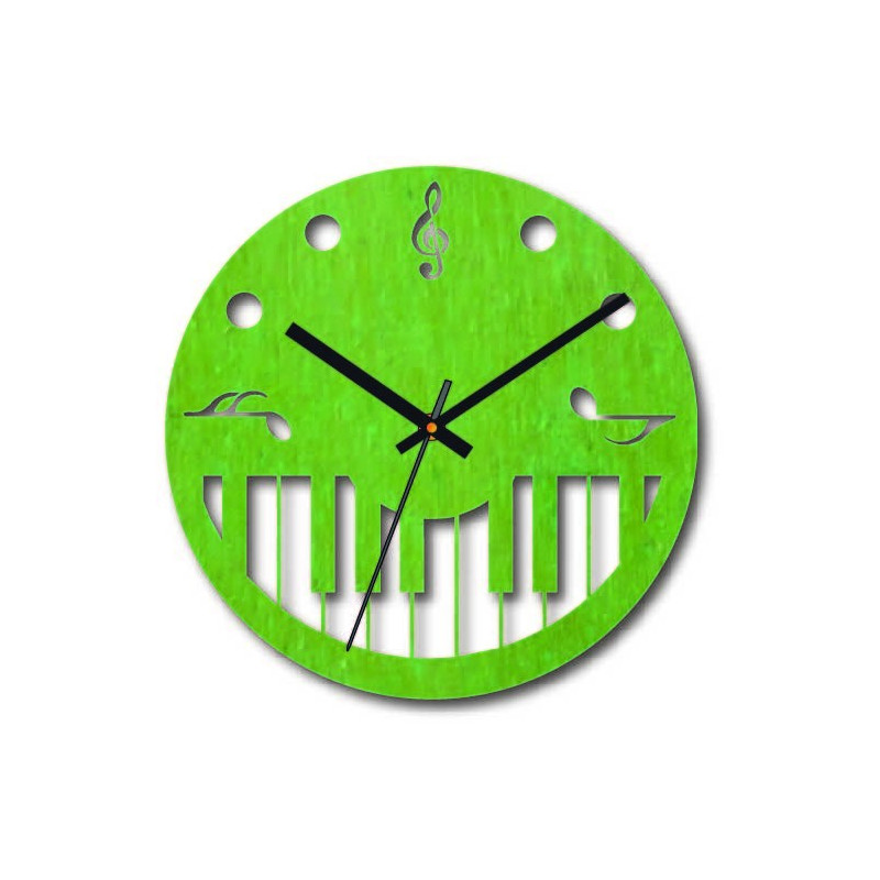 Wall Clock Noten und Klavier - HORTO