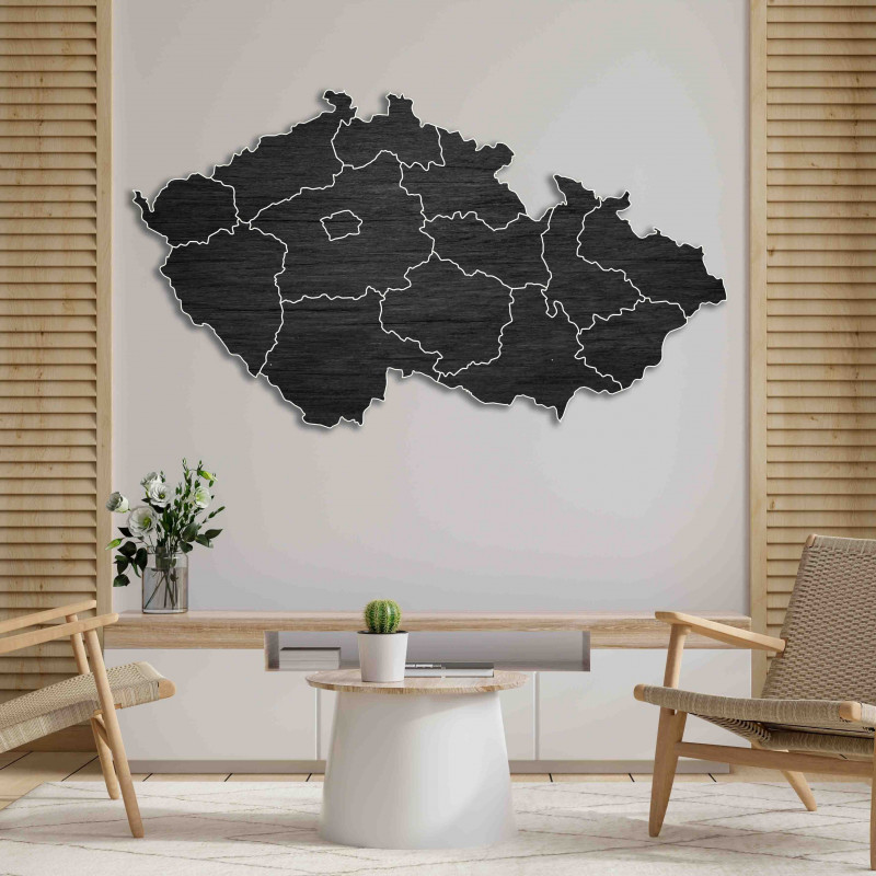Puzzle-Wandkarte aus Holz, Tschechische Republik