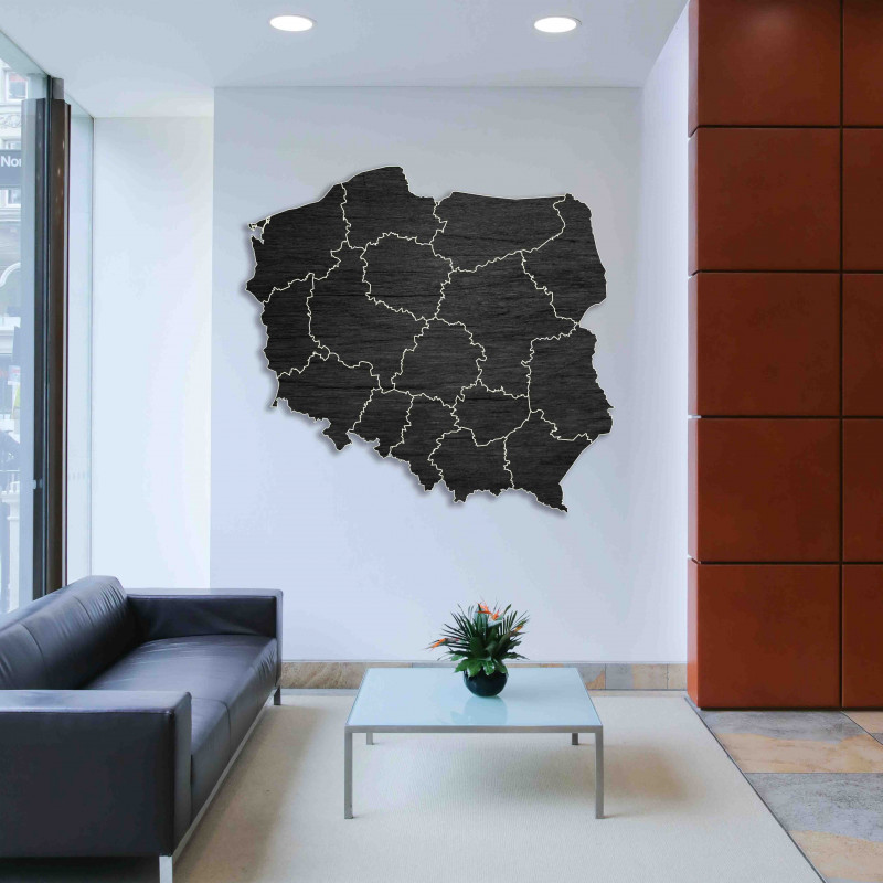 Holzwandkarte Republik Polen - 16 Stück | SENTOP