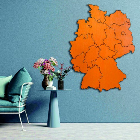 Holzwandkarte von Deutschland – 16-teilig | DOUU