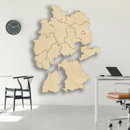 Holzwandkarte von Deutschland