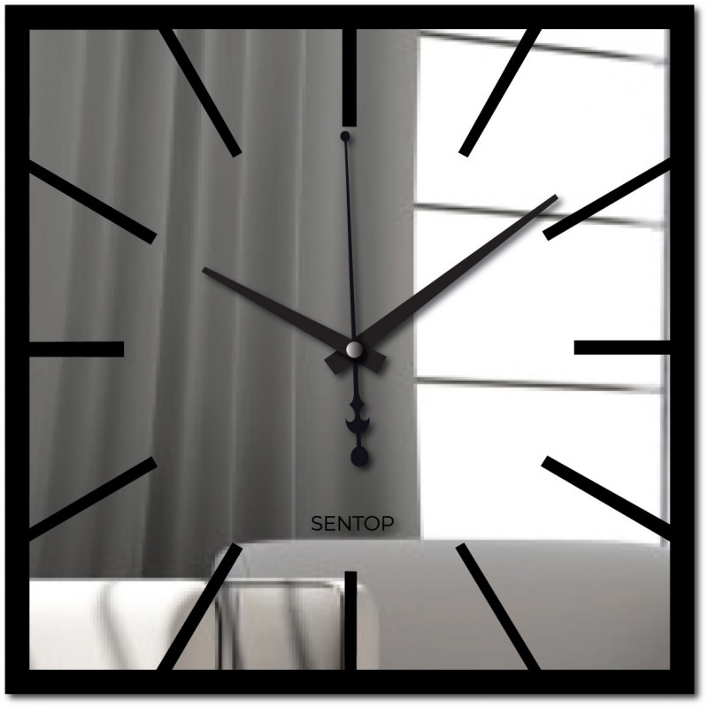 Luxuriöse Spiegelwanduhr im modernen Stil