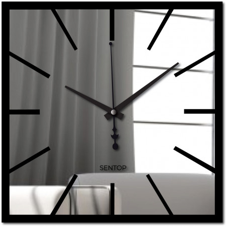 Luxuriöse Spiegelwanduhr im modernen Stil