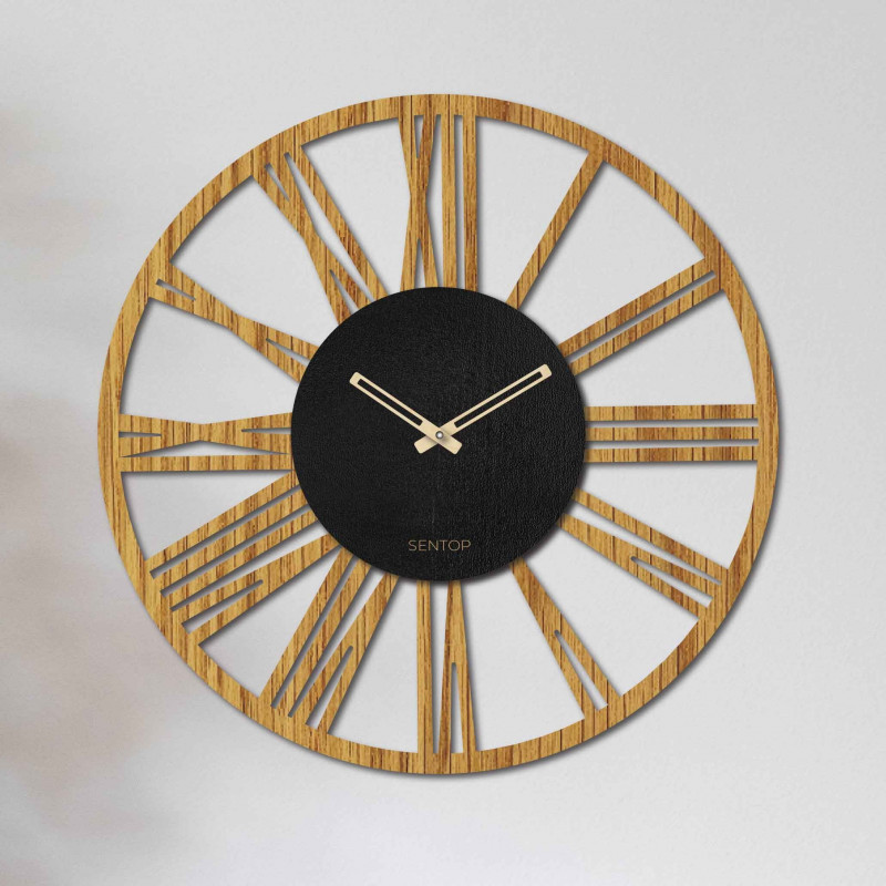 Diese Wanduhr ist aus hochwertigem HDF-Material gefertigt, das für seine Stärke und Langlebigkeit bekannt ist.