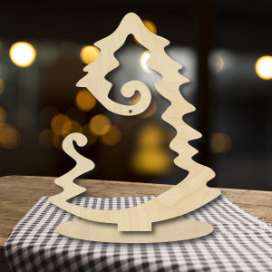 Weihnachtsbaum aus Holz aus Naturholz 2