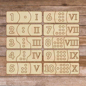 Holzpuzzle für Kinder – Römische Zahlen, 30 Teile 2