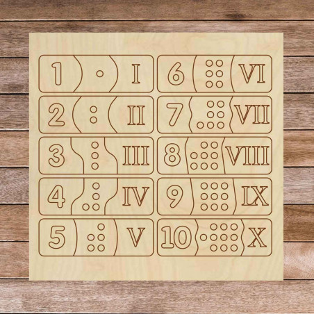 Holzpuzzle für Kinder – Römische Zahlen, 30 Teile