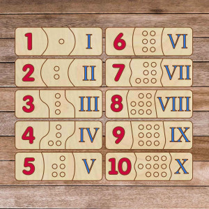 Kinderpuzzle aus Holz - Römische Ziffern 30 Teile |...