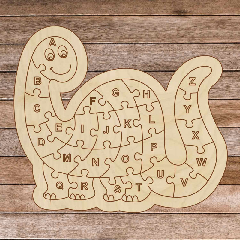 Holzpuzzle für Kinder - Dinosaurier und...