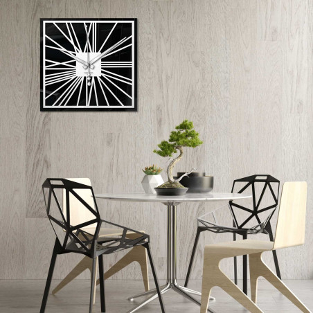 Plexiglas-Spiegel-Wanduhr – Doppelschicht