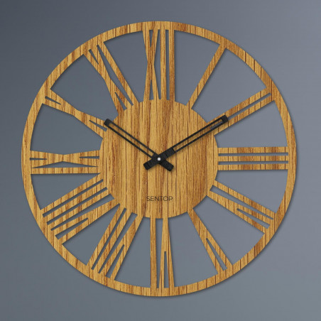 Moderne römische Wanduhr aus Holz – 30 bis 50 cm – ROMA